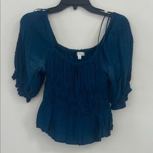Nine Britton Elegant Blue Blouse